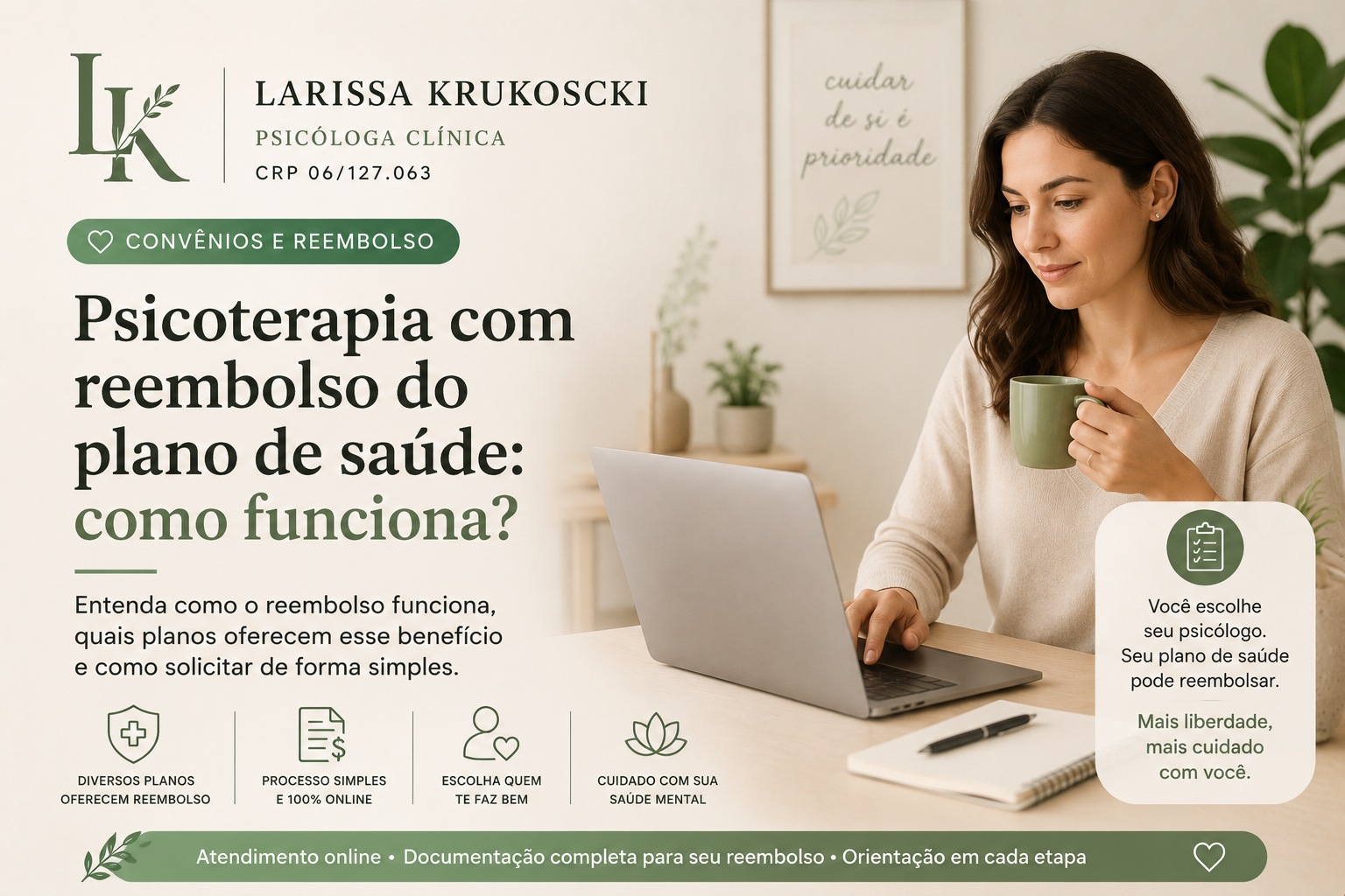 Psicoterapia com reembolso do plano de saúde
